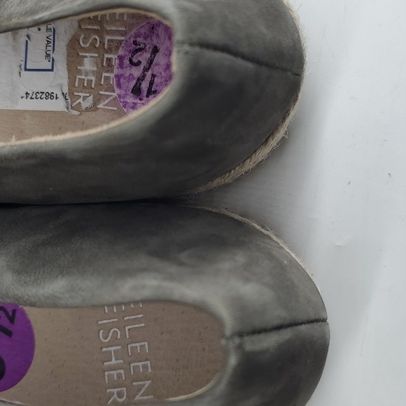 Eileen Fisher Tour Nubuck Espadrille Flat Graphite Size 6.5 - Picture 11 of 11